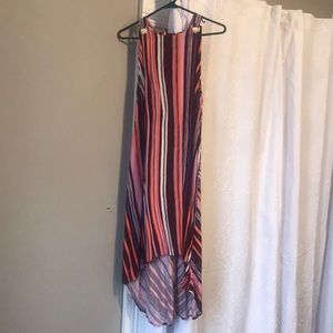 Fun high low striped dress